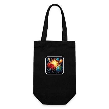 Space - Gift Bag for Bottles - black - Front
