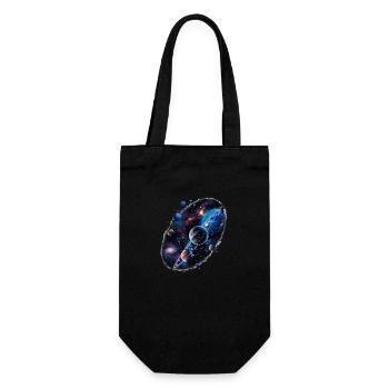 Astronomie ist Wissenschaft und Hobby - Geschenkbeutel für Flaschen - Schwarz - Vorne
