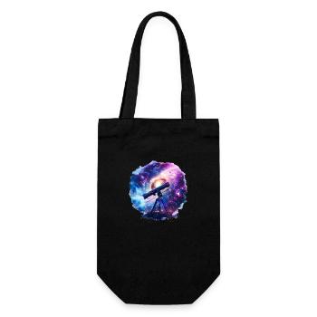A telescope broadens our horizons - Gift Bag for Bottles - black - Front