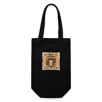 Coffee Saying - Gift Bag for Bottles - black - Front