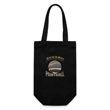 Funny saying: I did the math. Answer is Paintball - Gift Bag for Bottles - black - Front