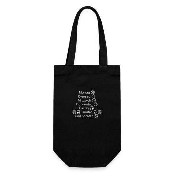 Montag, Dienstag, Mittwoch, Donnerstag, Freitag, - Gift Bag for Bottles - black - Front