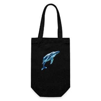 Humpback whales are intelligent and playful animals - Gift Bag for Bottles - black - Front