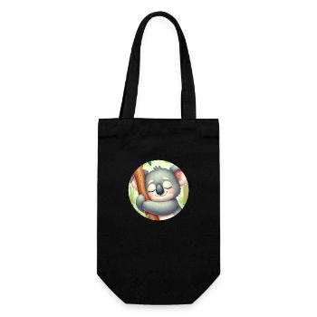 glücklicher Koalabär Koala - Geschenkbeutel für Flaschen - Schwarz - Vorne