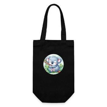 happy koala bear koala - Gift Bag for Bottles - black - Front