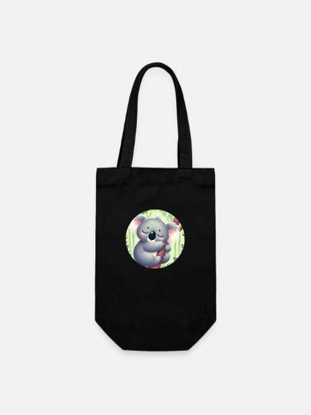 Koala heureux Koala Ours Koala - Sac à bouteille - noir