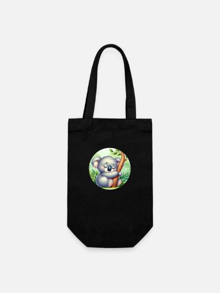 Koala heureux Koala Ours Koala - Sac à bouteille - noir