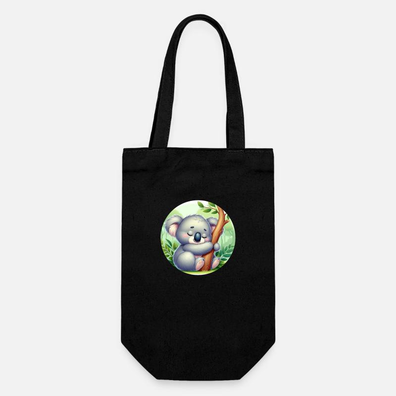 Koala heureux Koala Ours Koala - Sac à bouteille - noir