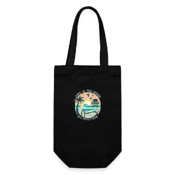 life is too short go surfing - Gift Bag for Bottles - black - Front