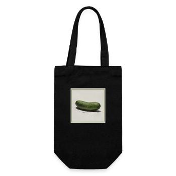 Eine Gurke - Geschenkbeutel für Flaschen - Schwarz - Vorne