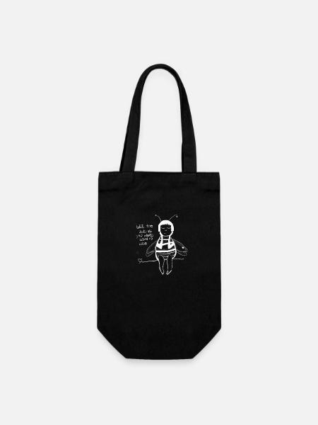 Be the bee you're supposed to be! 🐝🌼 - Gift Bag for Bottles - black
