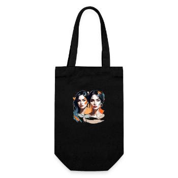 MADFOXX -Beautiful Friends - Geschenkbeutel für Flaschen - Schwarz - Vorne