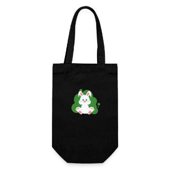 Cartoon Hase Splash - Geschenkbeutel für Flaschen - Schwarz - Vorne