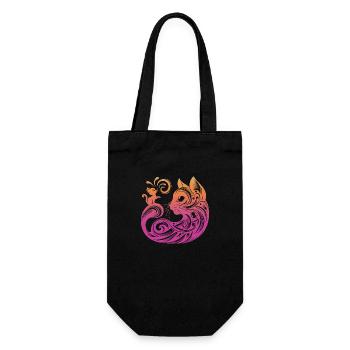 Katze, Katze, Katzen, Haustiere, Haustier, niedlich, Tier, Haustier - Geschenkbeutel für Flaschen - Schwarz - Vorne
