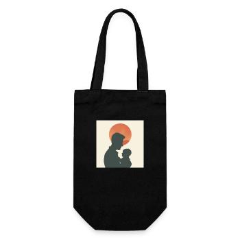 silhouette papa - Sac à bouteille - noir - Devant
