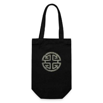 Drache - Chinesisches Symbol - Horoskop - Geschenkbeutel für Flaschen - Schwarz - Vorne