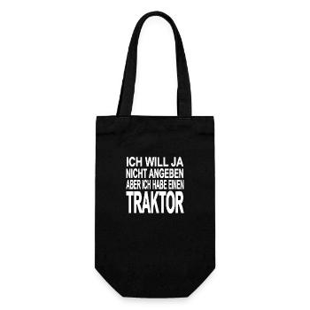 Traktor - Geschenkbeutel für Flaschen - Schwarz - Vorne