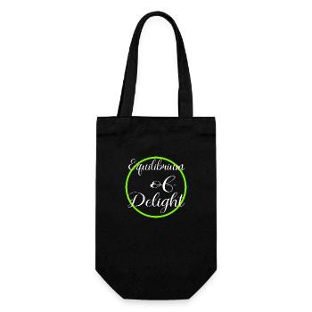 joyful living well-balanced lifestyle statement - Gift Bag for Bottles - black - Front
