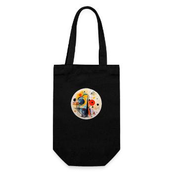 Kunst abstrakt - Geschenkbeutel für Flaschen - Schwarz - Vorne