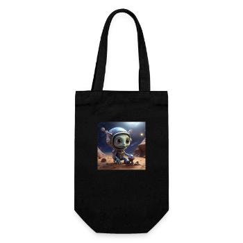 Funny Alien - Gift Bag for Bottles - black - Front