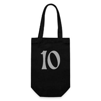 10 - Geschenkbeutel für Flaschen - Schwarz - Vorne
