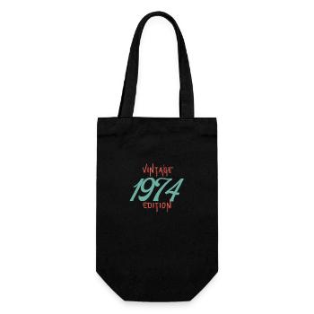 Jahrgang Ausgabe 1974 - Geschenkbeutel für Flaschen - Schwarz - Vorne