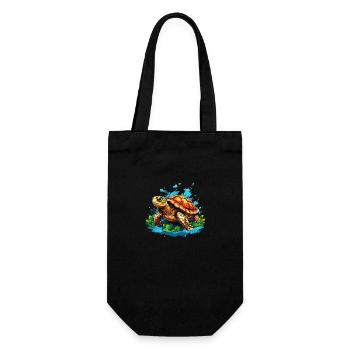 Cool Turtle - Gift Bag for Bottles - black - Front