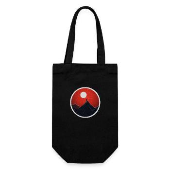 Mountain hiker minimalist design - Gift Bag for Bottles - black - Front