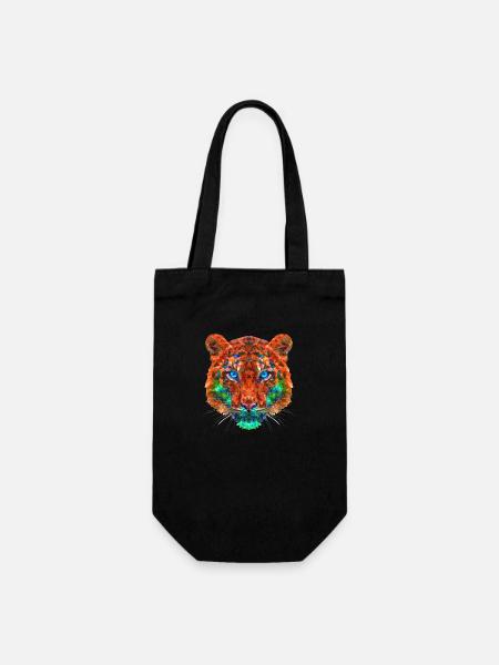Tigre polygonal - Sac à bouteille - noir