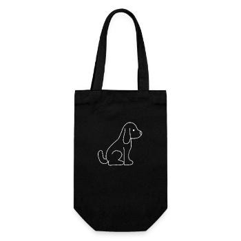 Symbole De Chien Animal Animaux De Compagnie - Sac à bouteille - noir - Devant