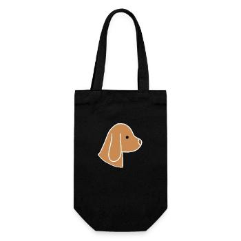Dog Head Animal Icon - Gift Bag for Bottles - black - Front