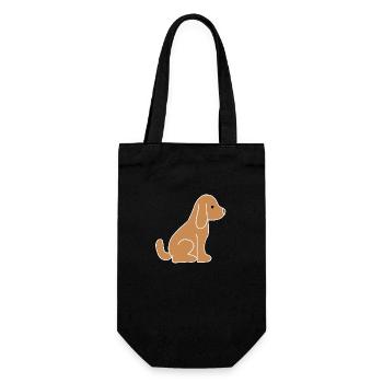Dog Brown Animal Icon - Gift Bag for Bottles - black - Front