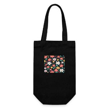 Spring Flowers Background Spring - Gift Bag for Bottles - black - Front