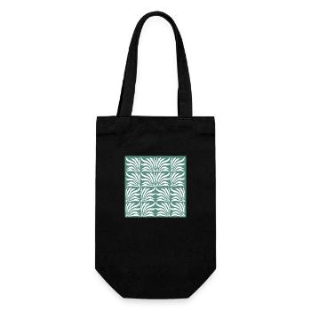 Motif de fleurs géométriques - Sac à bouteille - noir - Devant