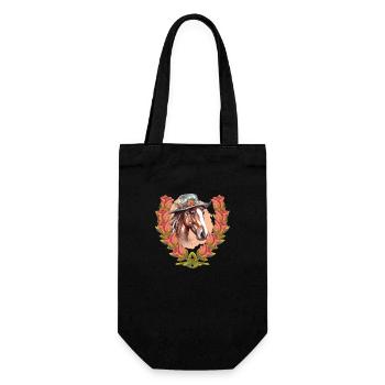 Tête de cheval Anniversaire Roses Cheval Cavalier - Sac à bouteille - noir - Devant