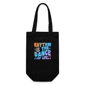 Rhythm Is The Dance Of Life - Geschenkbeutel für Flaschen - Schwarz - Vorne
