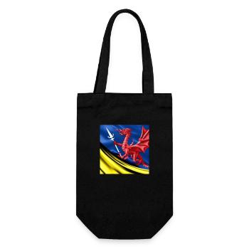 dragon flag spear - Gift Bag for Bottles - black - Front