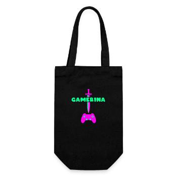 Gamerina # 2 - Geschenkbeutel für Flaschen - Schwarz - Vorne