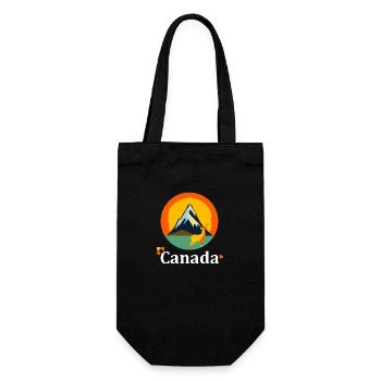 i love Canada - Geschenkbeutel für Flaschen - Schwarz - Vorne