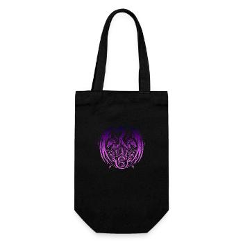 Fantasy Dragon Anime Dragon head Mythical reptile magic - Gift Bag for Bottles - black - Front
