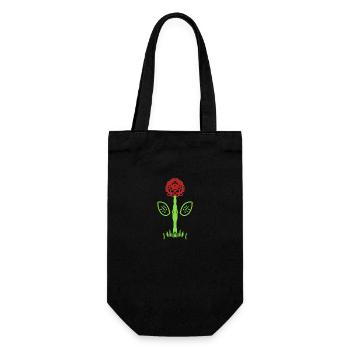 Flower, Rose, Symbol, Shape, Plant - Gift Bag for Bottles - black - Front