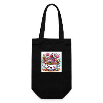 Sweet ramen - Gift Bag for Bottles - black - Front
