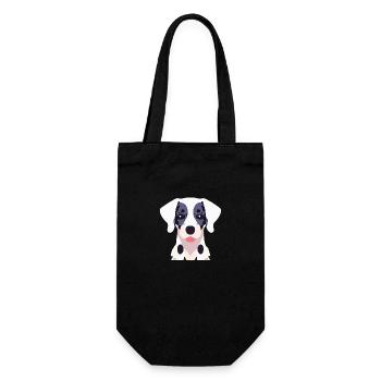 Dalmatian Dog Black White - Gift Bag for Bottles - black - Front