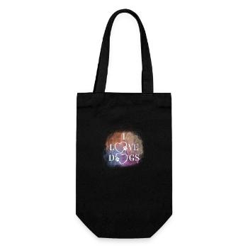 I love dogs - Gift Bag for Bottles - black - Front