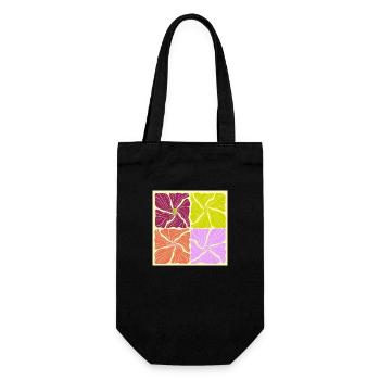 Motif de fleurs - Sac à bouteille - noir - Devant