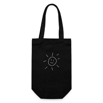 sun happy nature weather summer - Gift Bag for Bottles - black - Front