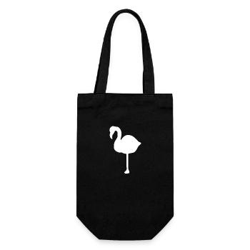 flamingo symbol tier - Geschenkbeutel für Flaschen - Schwarz - Vorne