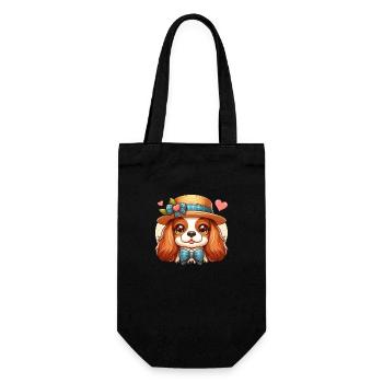 Cavalier King Charles Cute Dog - Gift Bag for Bottles - black - Front