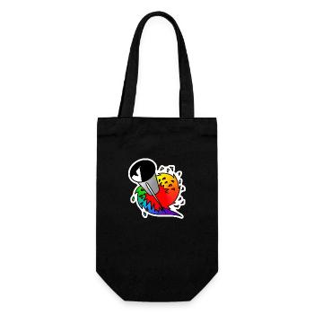 Regenbogen Rakete : Sticky Queer Pride - Geschenkbeutel für Flaschen - Schwarz - Vorne
