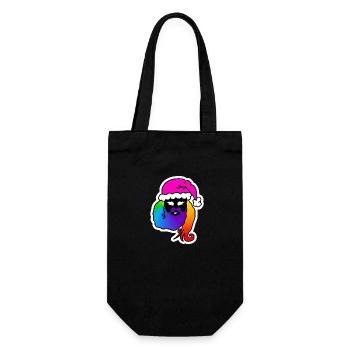 WeihnachtsMann-Frau Androgyn : Sticky Queer Pride - Geschenkbeutel für Flaschen - Schwarz - Vorne